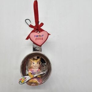 American Greetings Mother 2003 Mouse Sitting in Measuring Cup Christmas Ornament